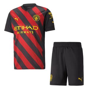 ست تی شرت آستین کوتاه و شلوارک ورزشی مردانه مدل منچستر سیتی کد away 2023